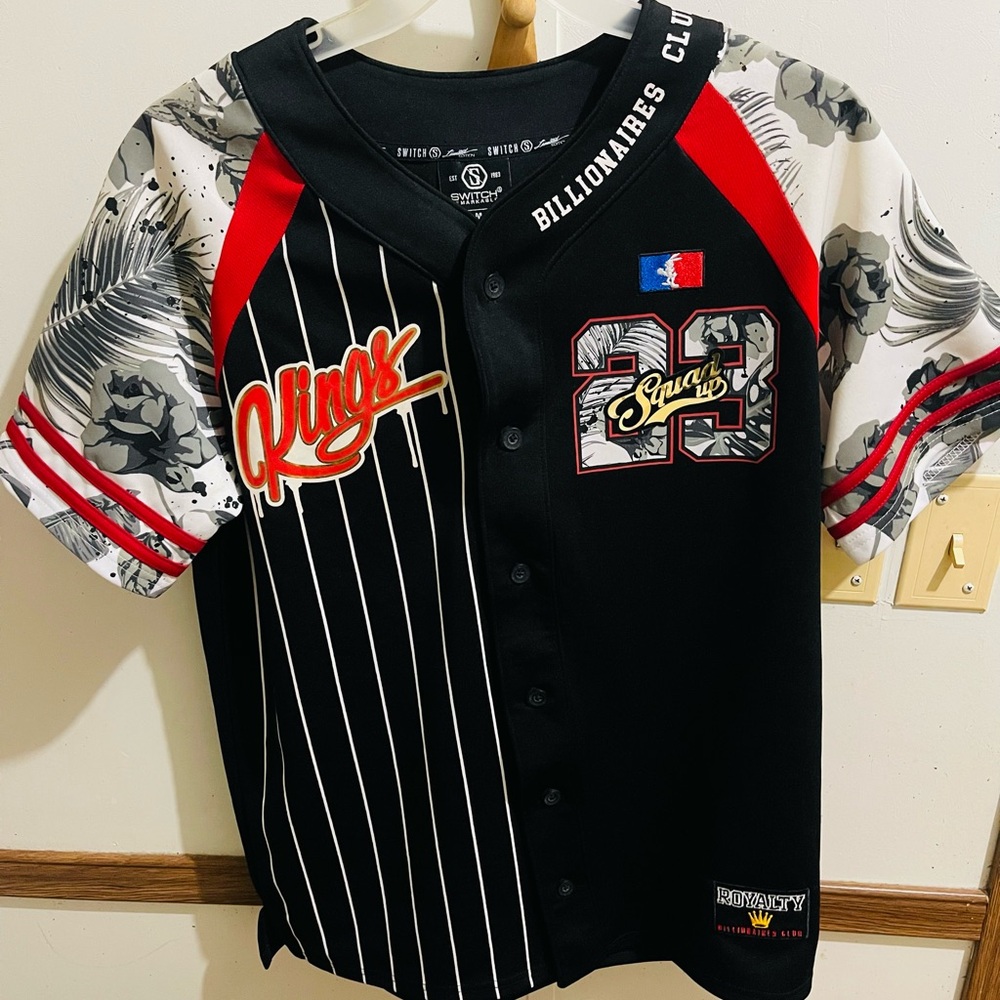 Switch Royalty Kings Billionaires Club Floral Jersey Squad Up Size M